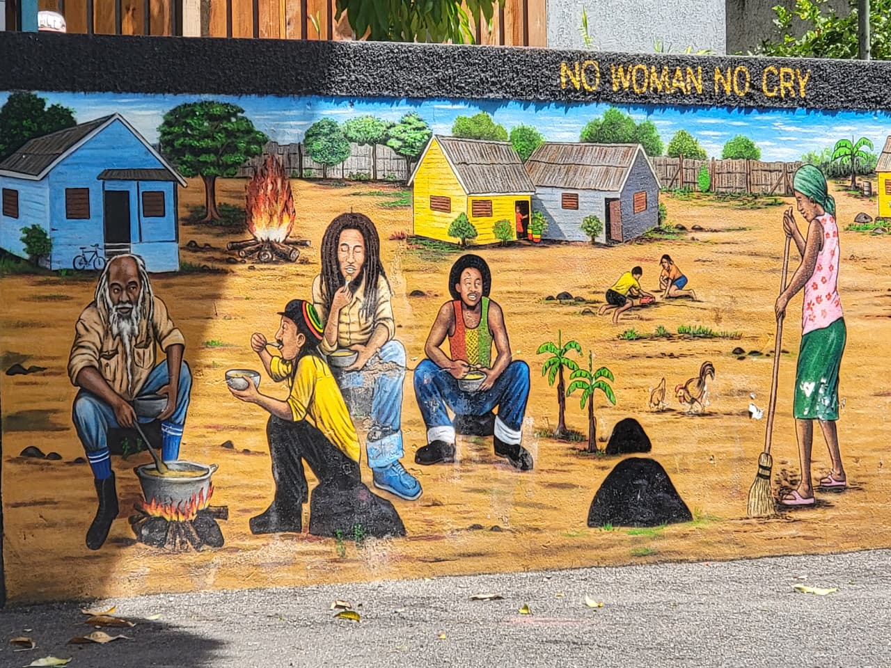 No Woman No Cry Jamaican mural