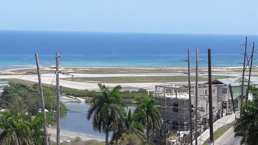 View toward the Caribbean coast and local airport